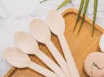 160mm Birchwood Disposable Wooden Eating Utensils forks and spoons Party