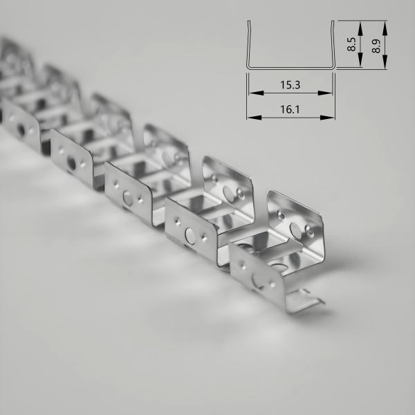 15*15 Flexible Silicone Neon Light Accessories Silver Color LED Neon Flex Clips