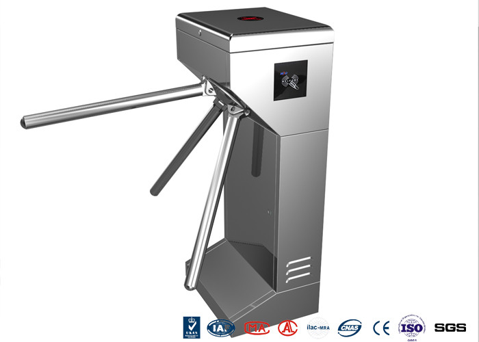 Stainless Steel 304 Tripod Turnstile Gate Standing Type For Bus Station