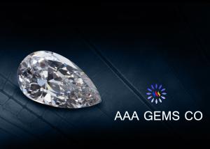 China Pear Cut Moissanite Loose Gemstones , Synthetic Created Moissanite loose diamond wholesale