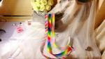 durable Rainbow Grosgrain Ribbon fashion design for Holiday Decoration