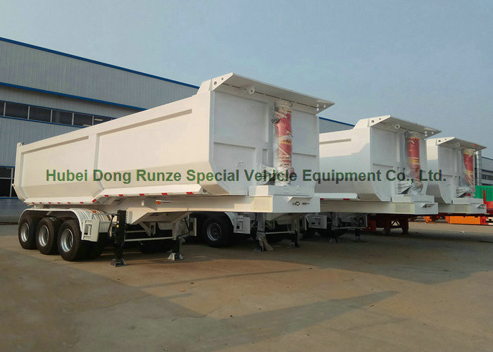 Heavy Duty Dumper Semi Trailer Truck for 3 Axles U shape Hydraulic dump Tipper Trailer 45 - 50 Ton