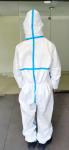 White Blue Surgical Disposable Gown Lightweight Chemical Protective Coveralls