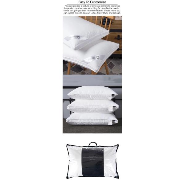 Hotel Home Luxury White Microfiber Filling Bed Pillow