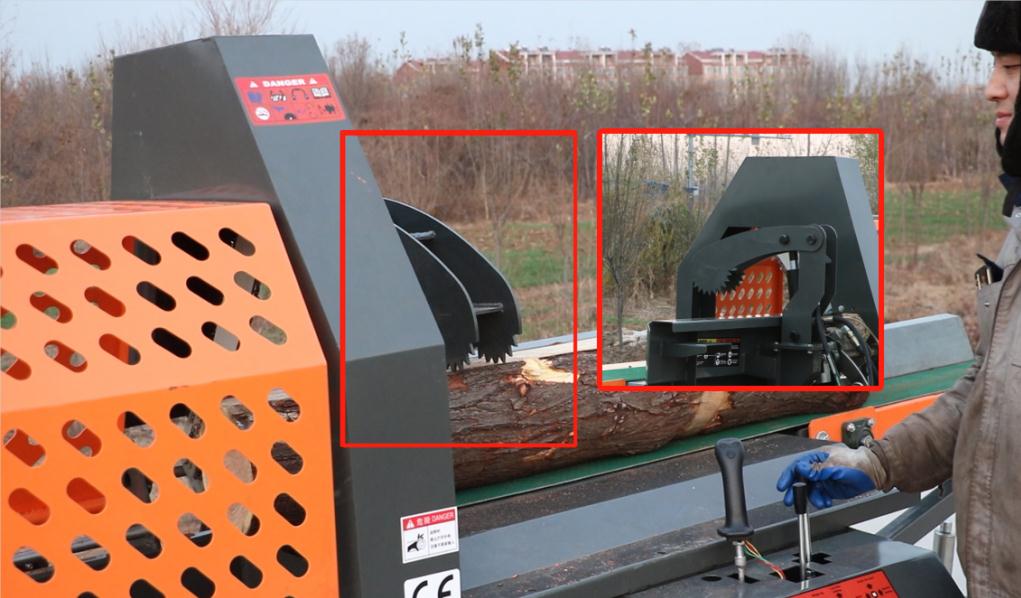 Log Splitter 19inch 480mm Gasoline Electric Firewood Processor With Track