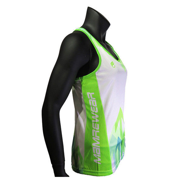 Green Color Casual Sport Clothes Ladies Running Singlets All Sizes Available