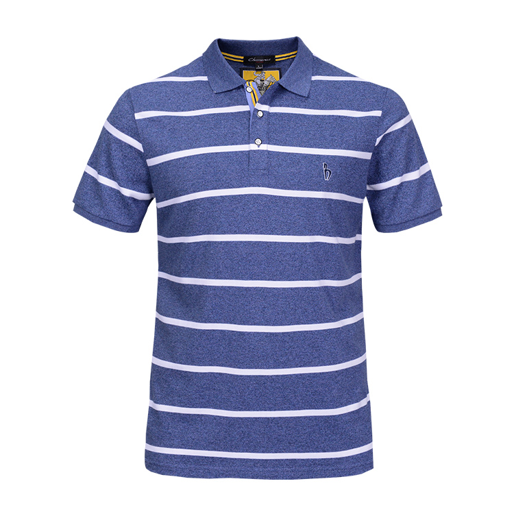Custom quality 100 cotton striped t shirt polo t-shirt men low moq