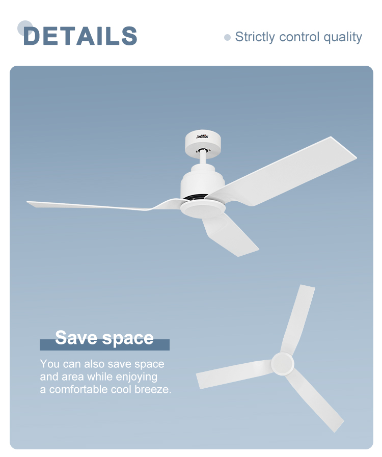 Class A Energy Efficiency Rating 52 Inch/OEM 1stshine Ceiling Fan Modern 220V DC 5 Speed