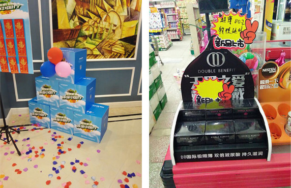 Paper shelf product display box, green shopping mall supermarket paper shelf, withstand weight 20KG,