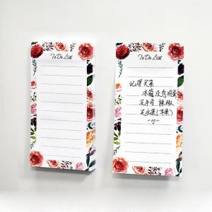 China Custom Flower Magnetic Fridge Notepads Family Planner wholesale