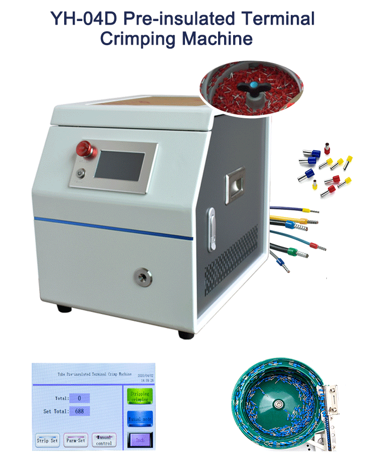 Single Needle Tube Terminal Crimp Machine for Loose Tube Type Terminals 500*510*460mm