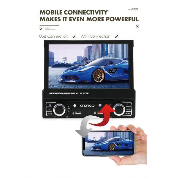 7 Inch Universal Android Car Radio Player Single Din Android Auto Head Unit GPS HD MP5