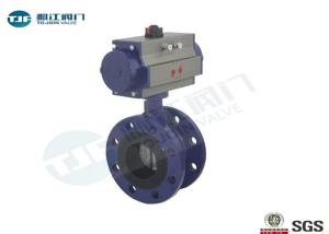 China Flanged Wafer Butterfly Valve Ductile Iron Type Class 150 With Pneumatic Actuator wholesale