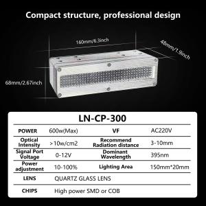China Customizable UV LED Curing System Spotlight Fast Curing 600W 395nm wholesale