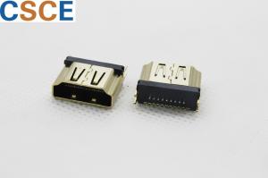 China Black Color HDMI Male To Female Connector Wire Soldering Splint Type Length 14mm wholesale