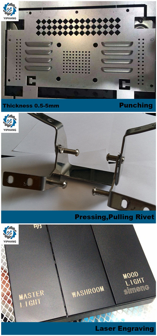 CNC Laser Engraving Stainless Steel Welding Parts Sheet Metal Mounting Brackets 2.0mm