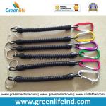 Plastic Extendable Black Coiled Plier Protecting Coil Lanyard w/Aluminum