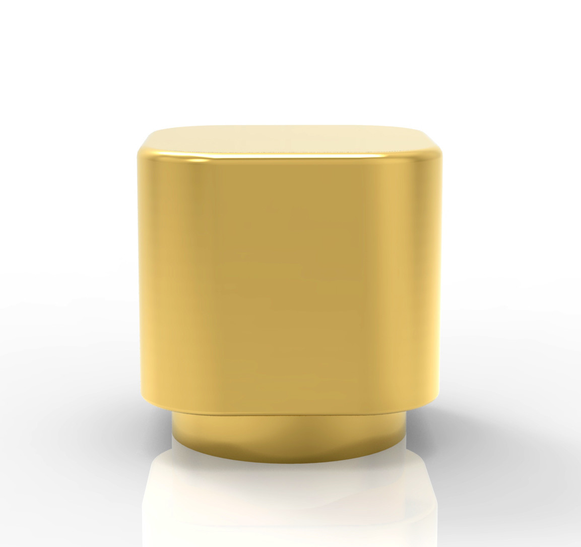 Cosmetic Packaging Customization Zinc Alloy Perfume Cover Gold Plated