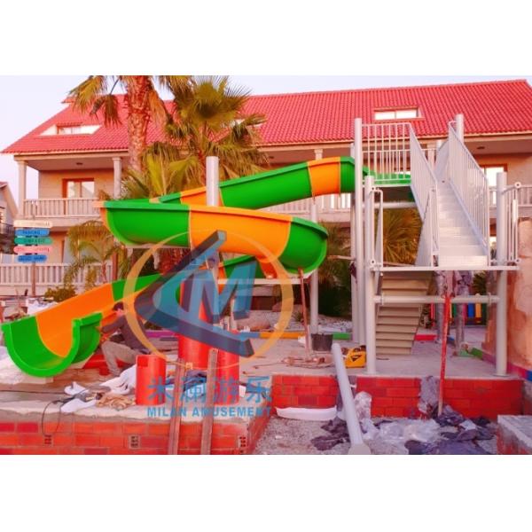 3.7M Height Fiberglass Pool Slide Outdoor For Kids Teenagers
