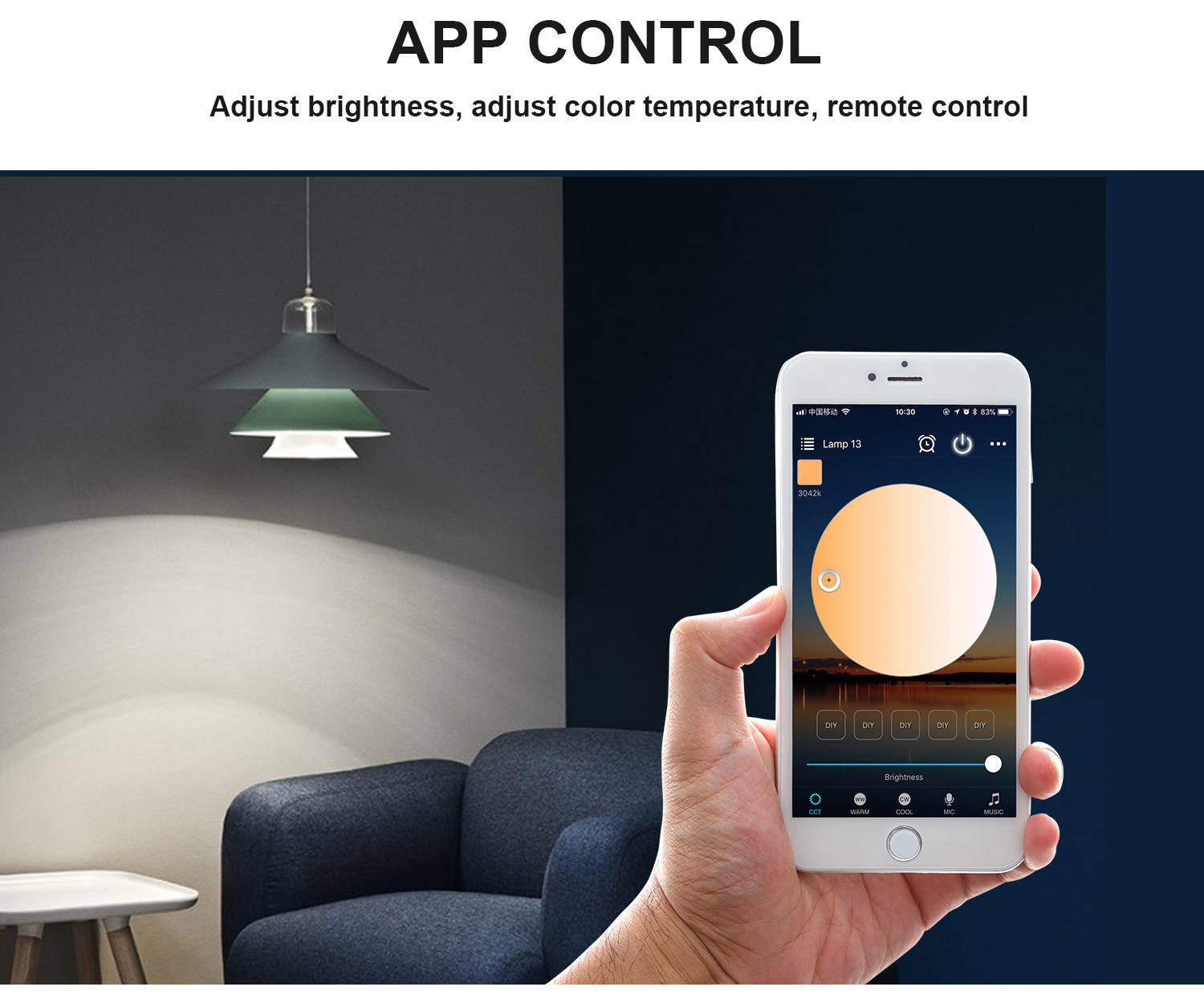 Smart Light Bulbs Bluetooth Voice Control DIY Color And Brightness