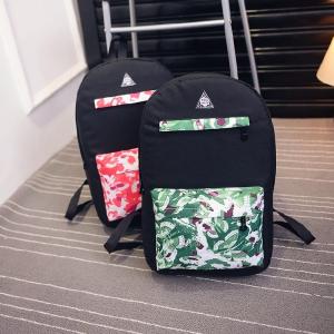 China The New Splicing Large Capacity Backpack Simple Canvas Bags wholesale