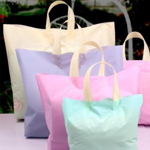 China Colorful Custom Plastic Shopping Bags , Reusable Grocery Bags With Handles wholesale