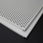Perforated Aluminum Alloy Clip In Ceiling 600×600mm White Color Suspended Metal