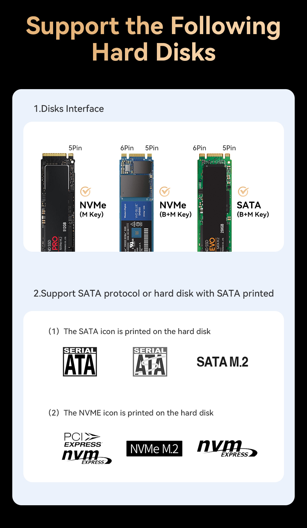 8 In 1 M.2 SSD Interface Enclosure Port USB C Hub PD 100W Fast Charging For Laptop Expansion