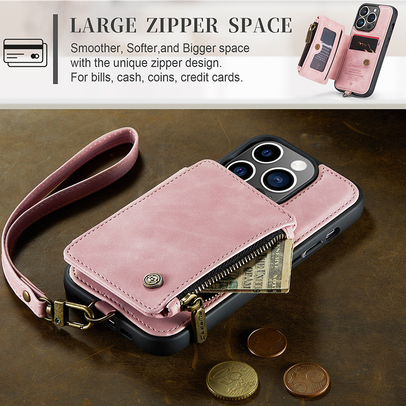 Wireless Charging Shockproof Leather Mobile Phone Cover for iPhone 14 Pro Max