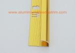 Shiny Polished Gold Curved Bathroom Tile Edge Trim 10mm Height