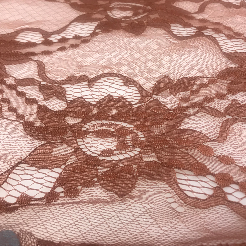 Romanticism Wedding Dress Embroidered Mesh Lace Fabric OEM Available
