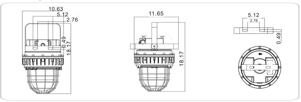 20-200W Explosion Proof Flood Light Fixtures 2200k-7000k S Series For Oil And Gas