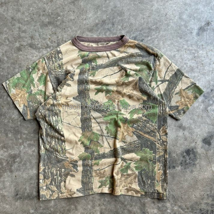 Men's All Over Print T Shirts With Heavyweight Cotton and Custom Silk Screen Printing