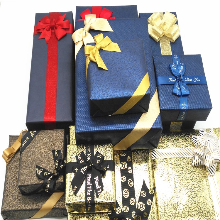 Golden Printing Decorative Ribbon Bow Black Color With Adhesive Tape