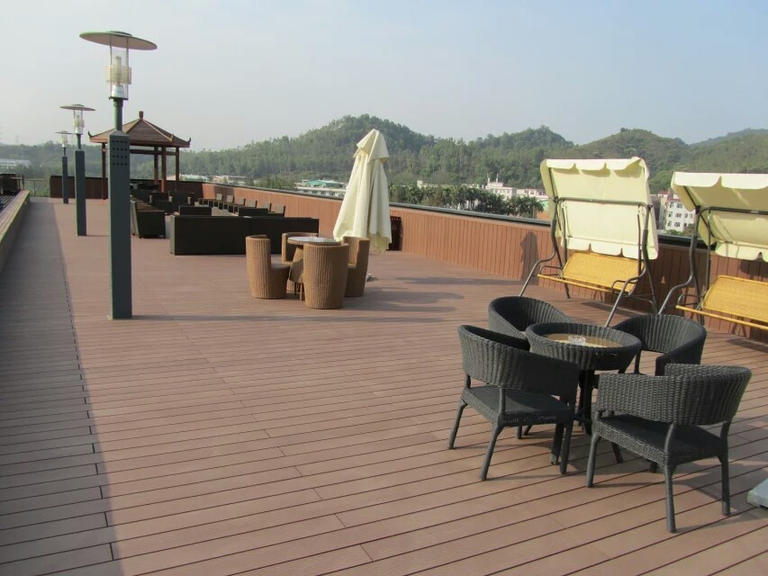 Anti Corrosion 4m Hollow Composite Decking Wood Plastic Composite Panel