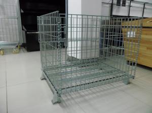 China Folding Warehouse Steel Metal Wire Rolling Storage Cage wholesale