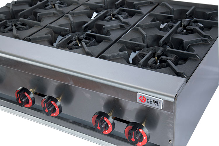 Video Technical Support High Productivity Commercial Portable Gas Stove with 6 Burners