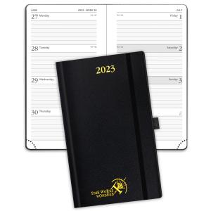 China 4.25&quot; X 6.75&quot; Mini Weekly Planner Black Hardcover Case Bound For 2023 wholesale