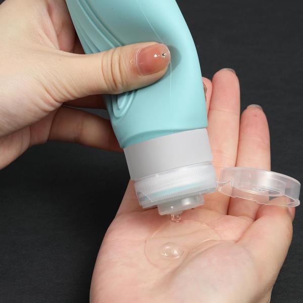 3oz Leak Proof Silicone Travel Bottle Set for Toieltries