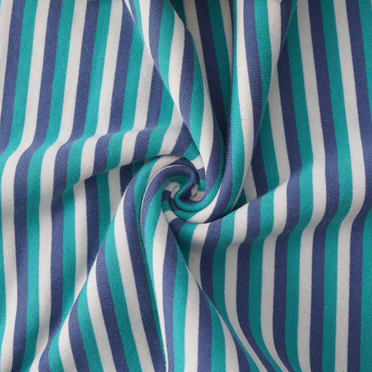Thick And Warm Striped Material Fabric Skin Friendly Texture For French Terry