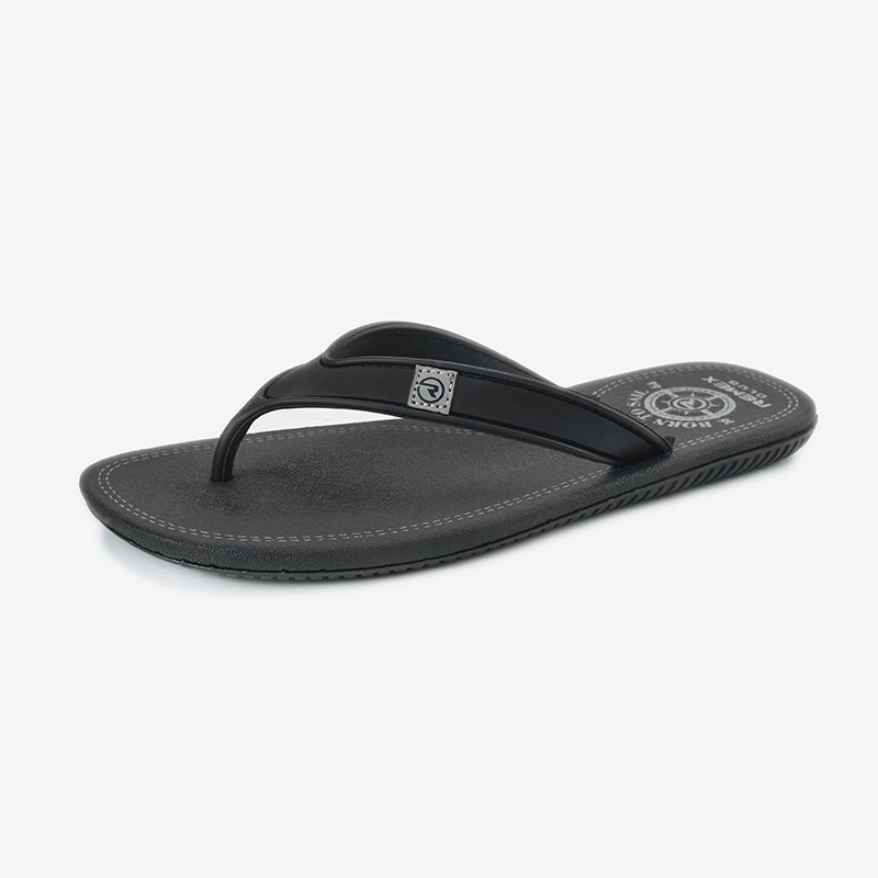 Mens Black Lightweight Impact Resistant EVA Flip Flop For Shower