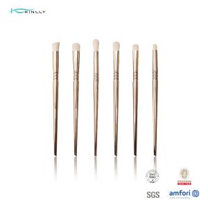 China Shiny Gold Synthetic Hair 6PCS Eyes Makeup Set Aluminum Ferrule wholesale
