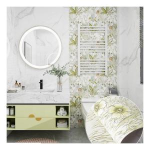 China Washable Modern Floral Wallpaper Self-Adhesive PVC Waterproof Apartment Wall Decoration wholesale