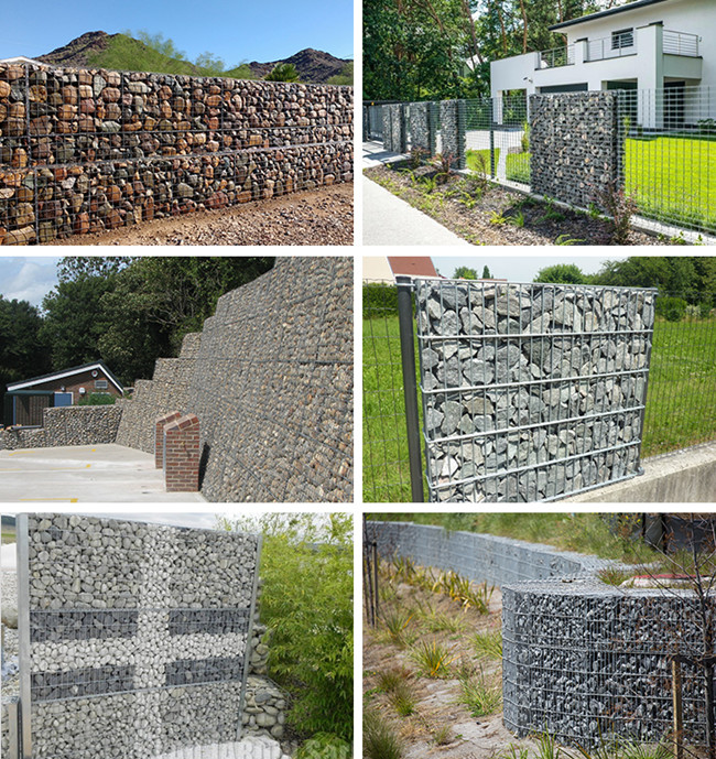 4.0x1.0x0.5M 3m Length Welded Gabion Mesh 5 Mm Dia Wall Garden Edging
