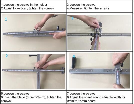 60cm Hand Push Drywall Plasterboard Cutter Knife Dust Free