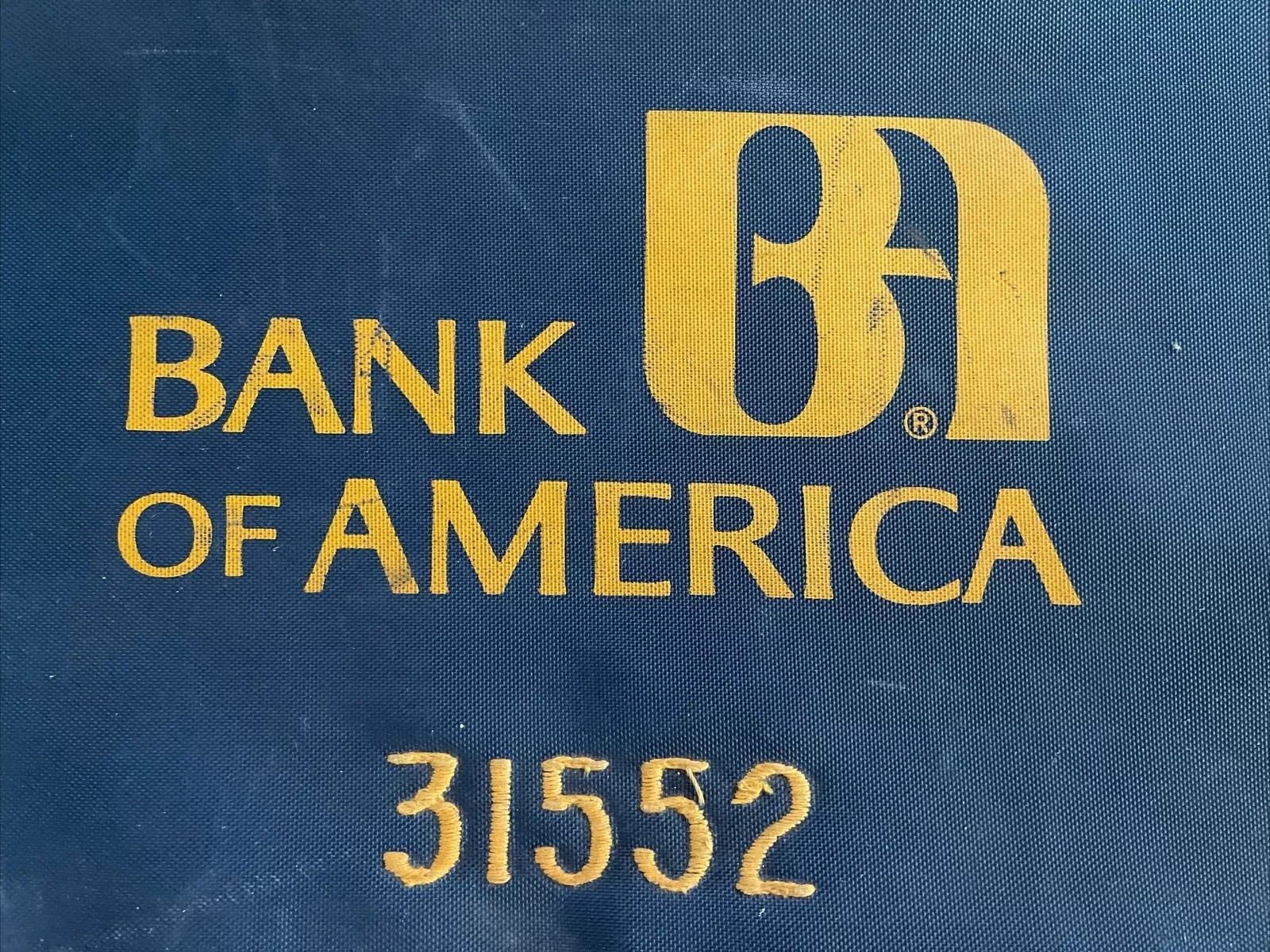 VINTAGE BANK OF AMERICA MONEY BAG LOCK BAG ID BAG BILL BAG COIN BAG BANK LOCK BAG