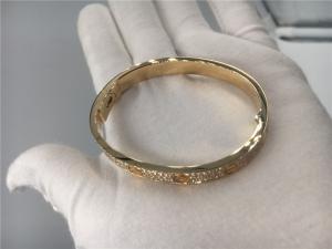 China Gold Bracelet , Bracelet Rose Gold With 204 Brilliant - Cut Diamonds wholesale