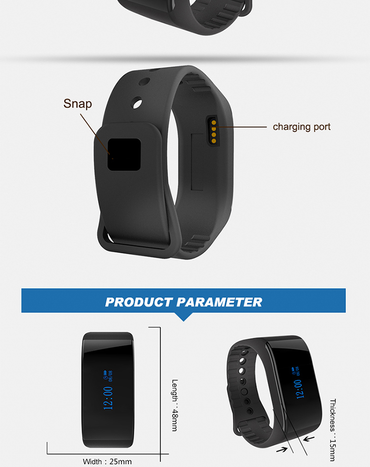 Hot sale long range wireless wrist watch pager calling system with single key button