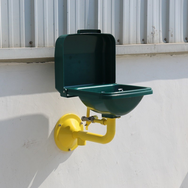 Round bracket Anti-corrosion Wall-mounted ABS-cover ABS basin eye washer ,eyewash station Auto open and close