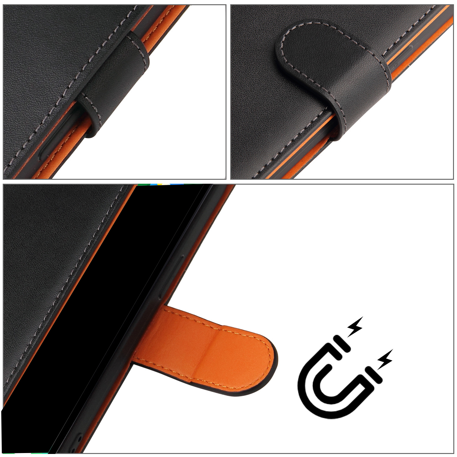 Minibook Cell Phone Case Shockproof Genuine Leather Wallet Flip Cover for iPhone 13 14